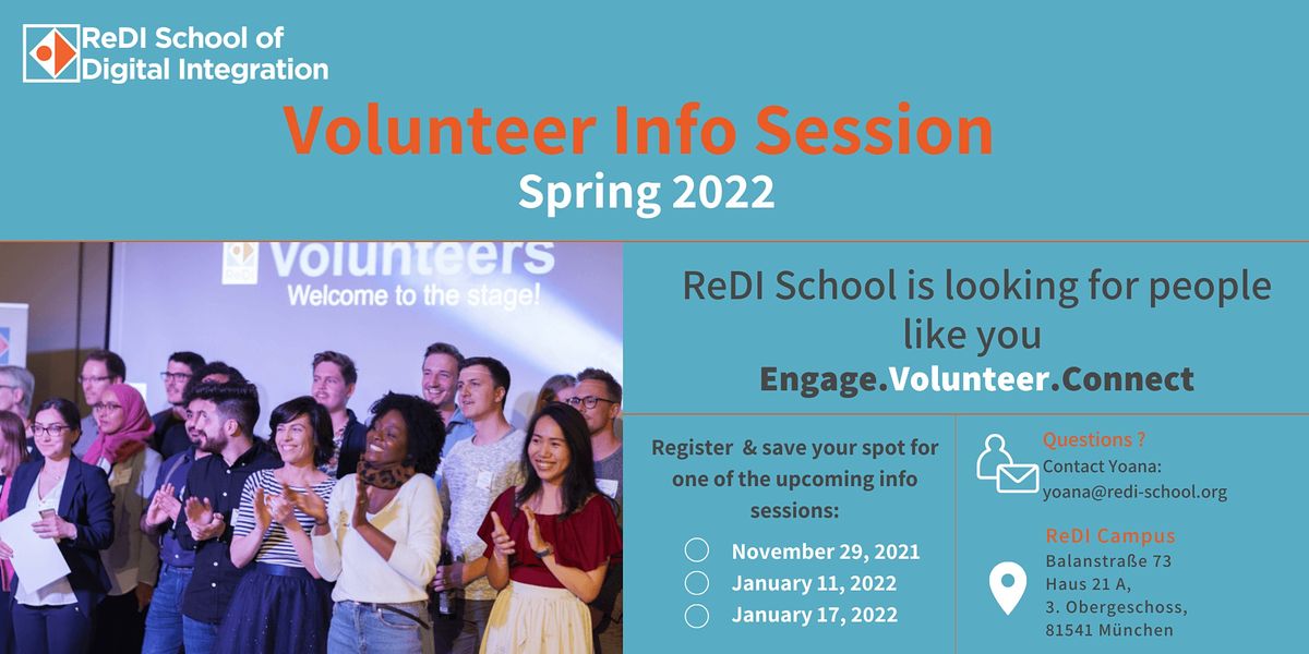 ReDI Munich Volunteer Info Session (Spring Semester 2022)