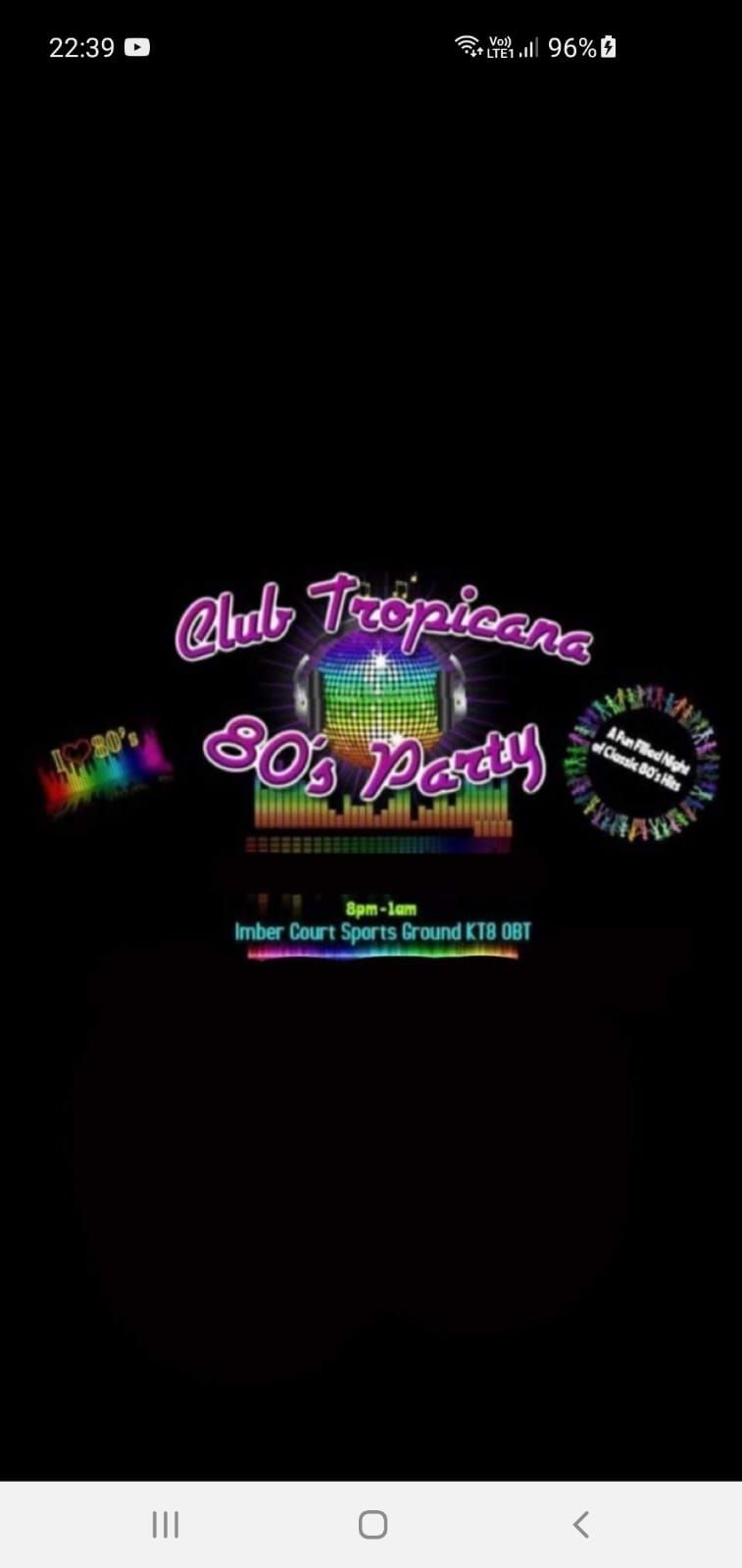 Club Tropicana -the ultimate 80s nite