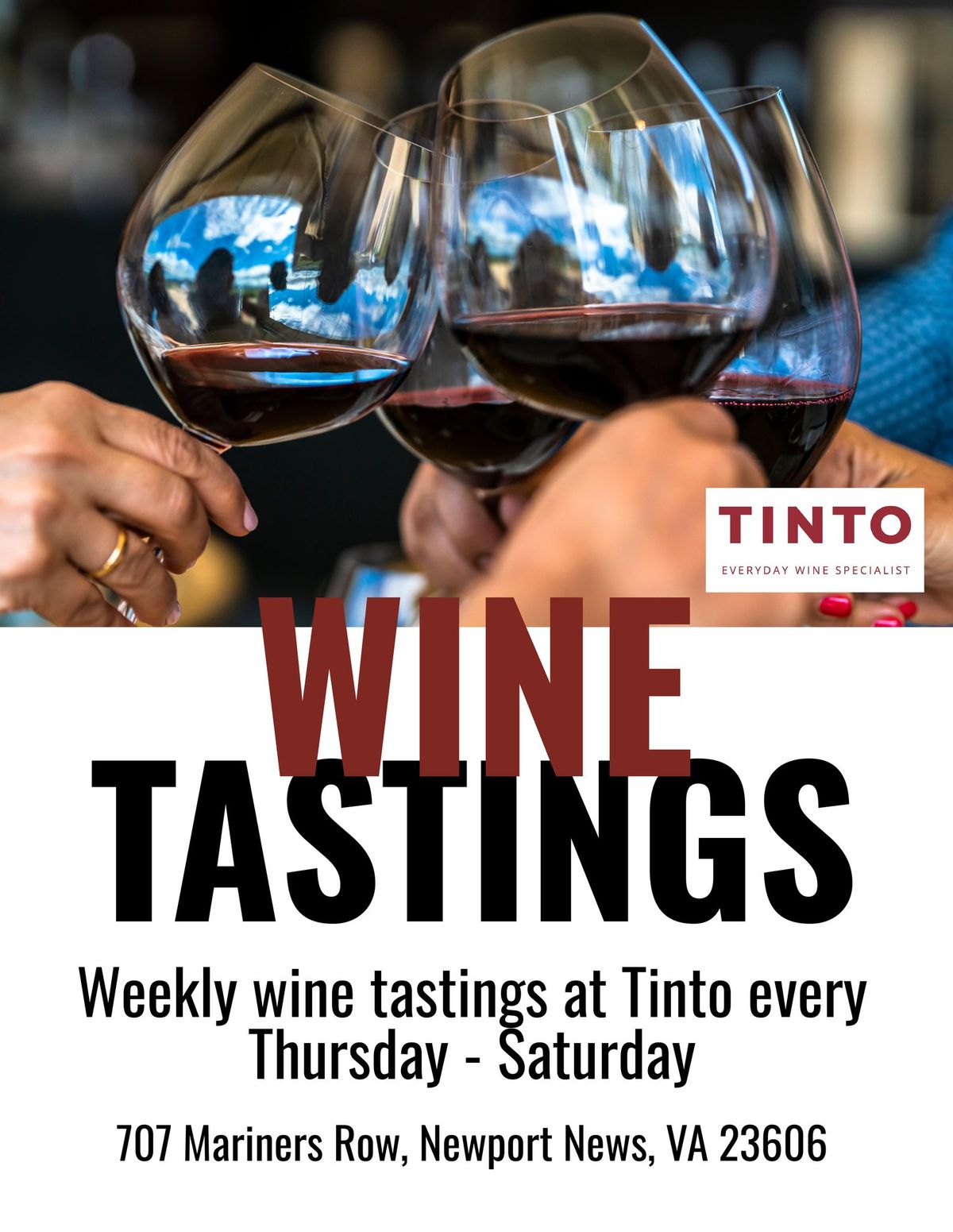 Tinto Weekly Wine Tastings