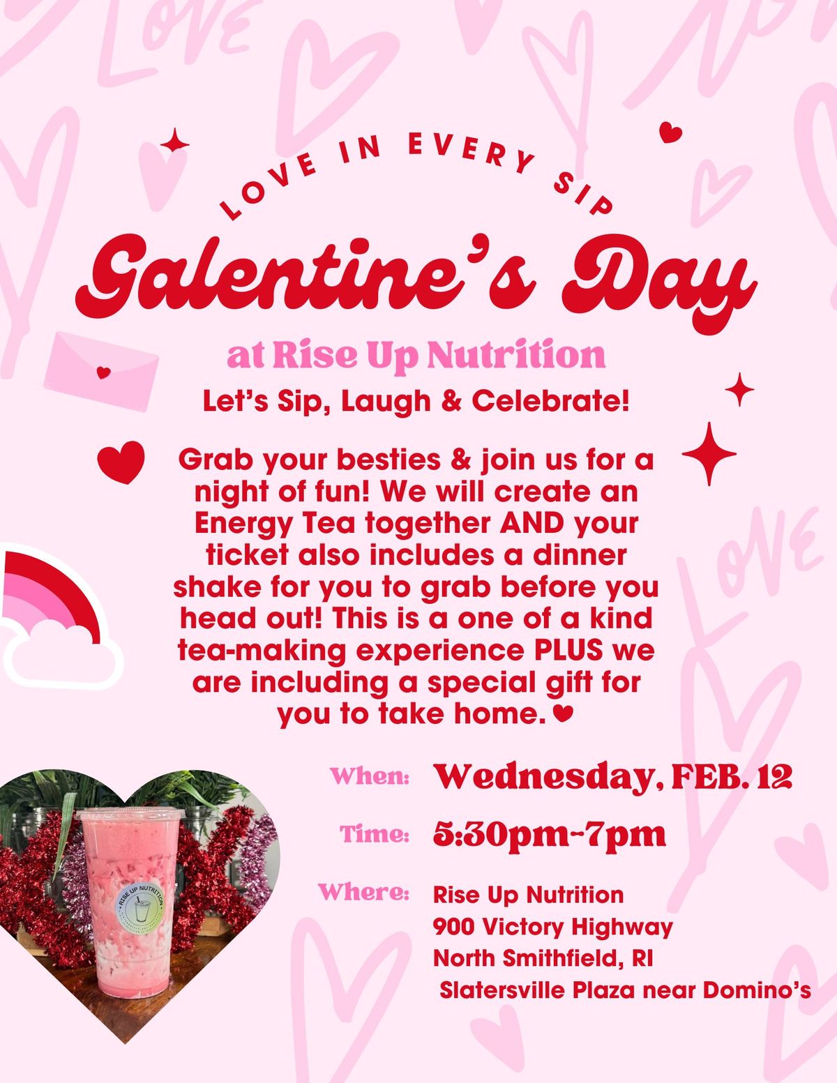 Love in Every Sip Galentine's Day