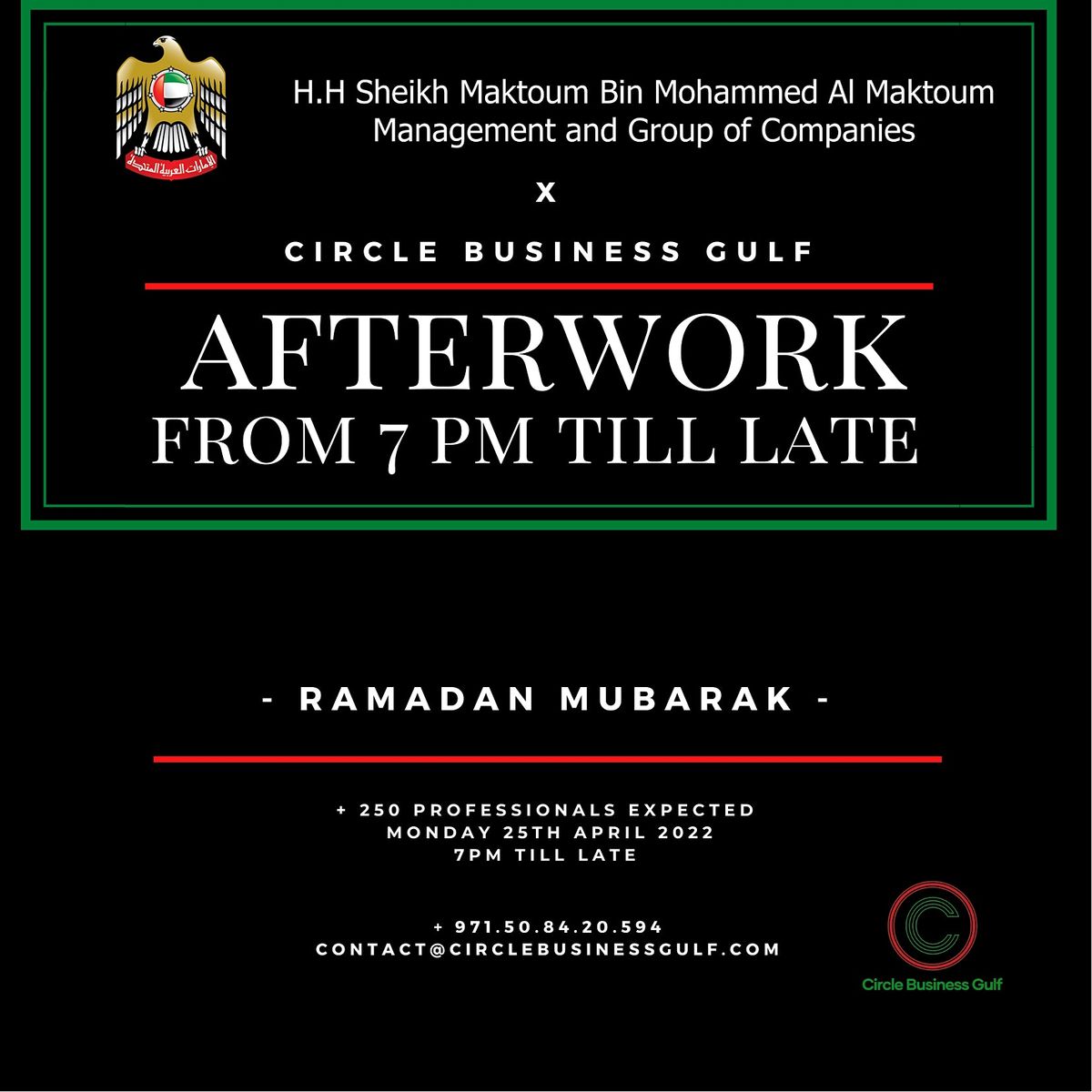 FABULOUS AFTERWORK & SPEED MEETING OF THE CIRCLE BUSINESS GULF