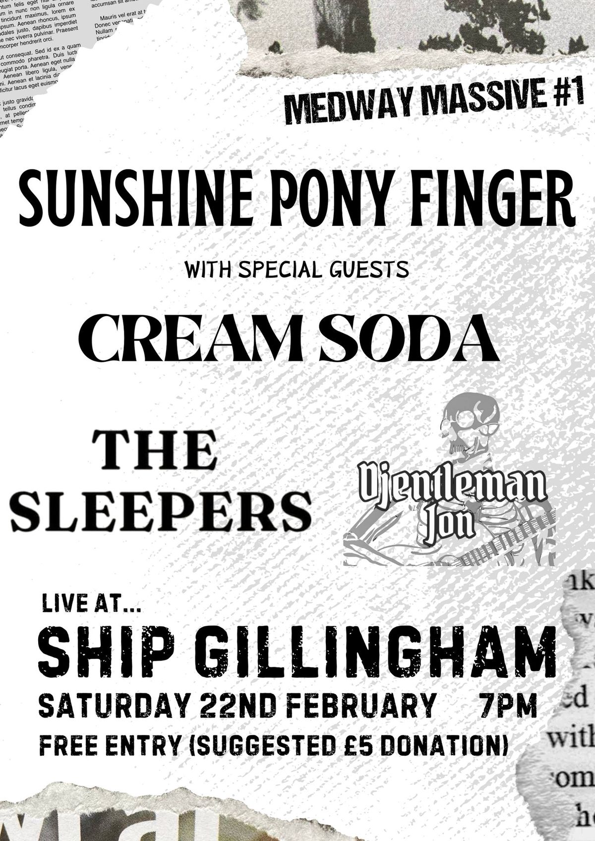 S.P.F \/ CREAM SODA \/ THE SLEEPERS \/ DJENTLEMAN JON - Ship Gillingham