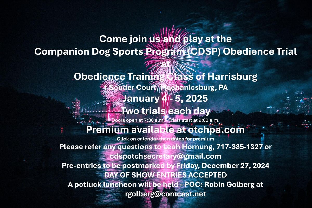 CDSP Obedience Trial