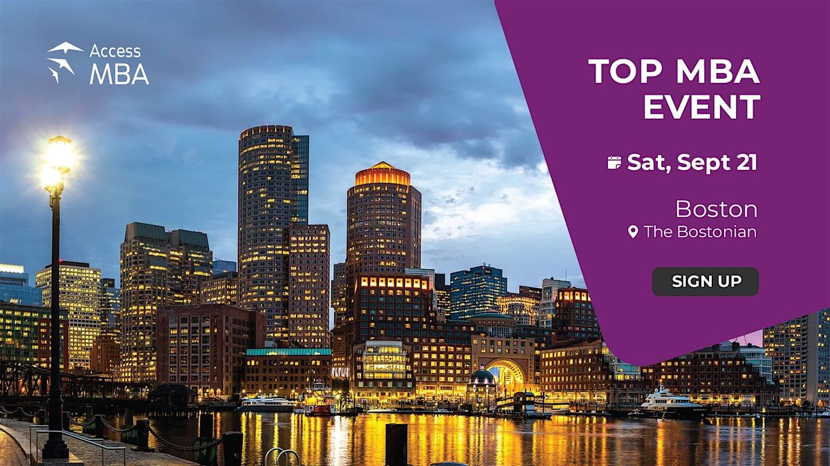 Access MBA in-person event on September 21st in Boston