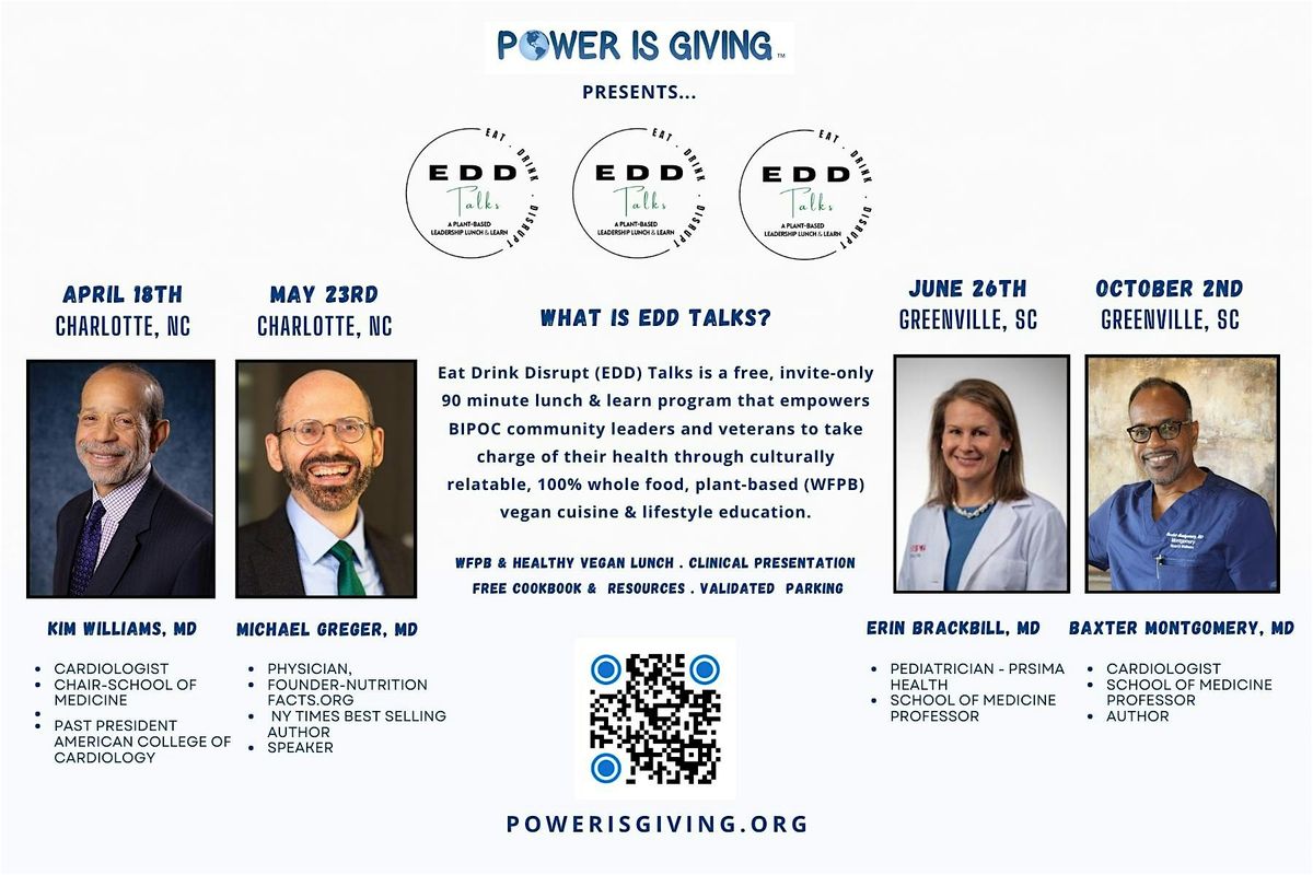 Power is Giving Presents EDD Talks w\/Michael Greger,  MD