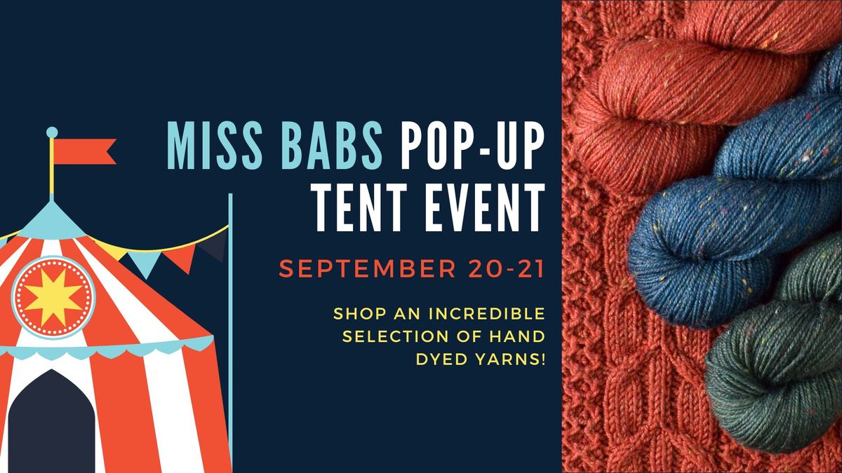 Miss Babs Pop-Up Tent Event