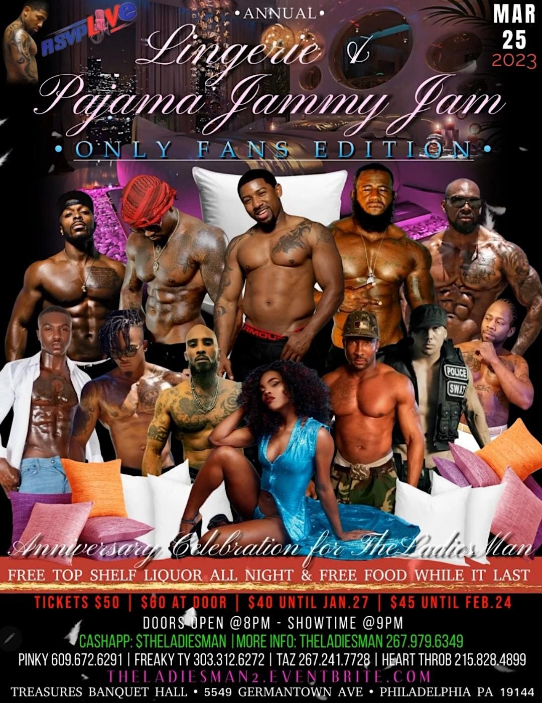Rsvp live Presents  annual  ligerie and Pajama jammy jam   ONLYFANS EDITION