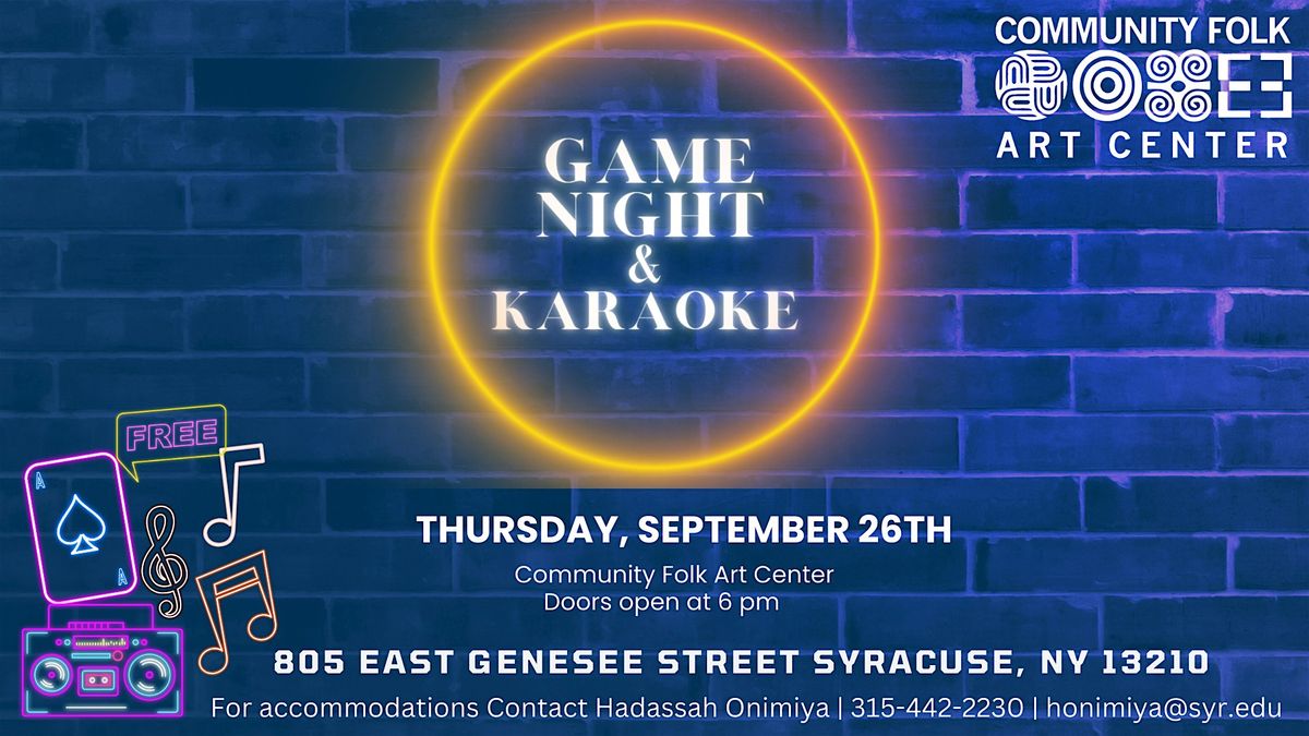 CFAC Game Night & Karaoke