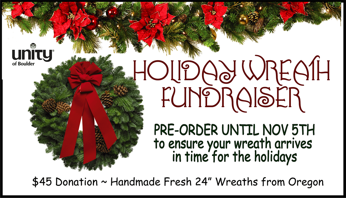 Unity of Boulder Holiday Wreath Fundraiser