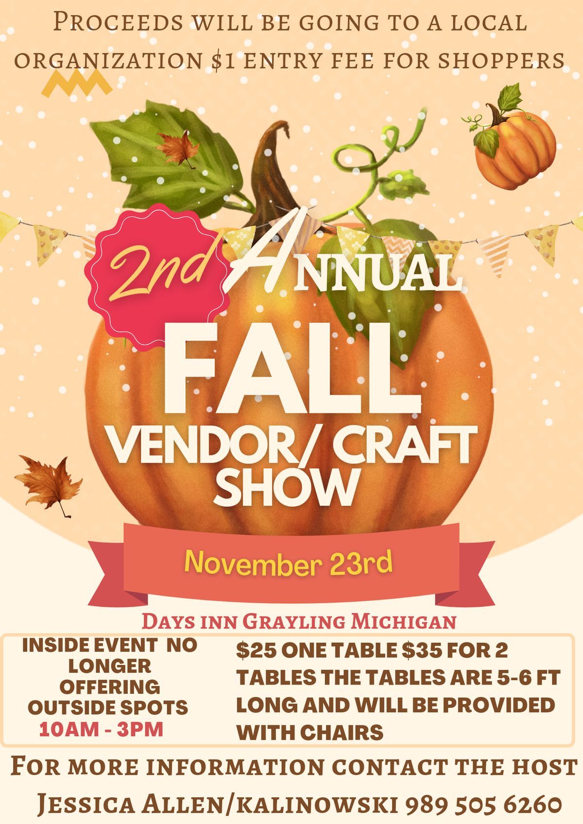 2ND FALL VENDOR CRAFT SHOW 