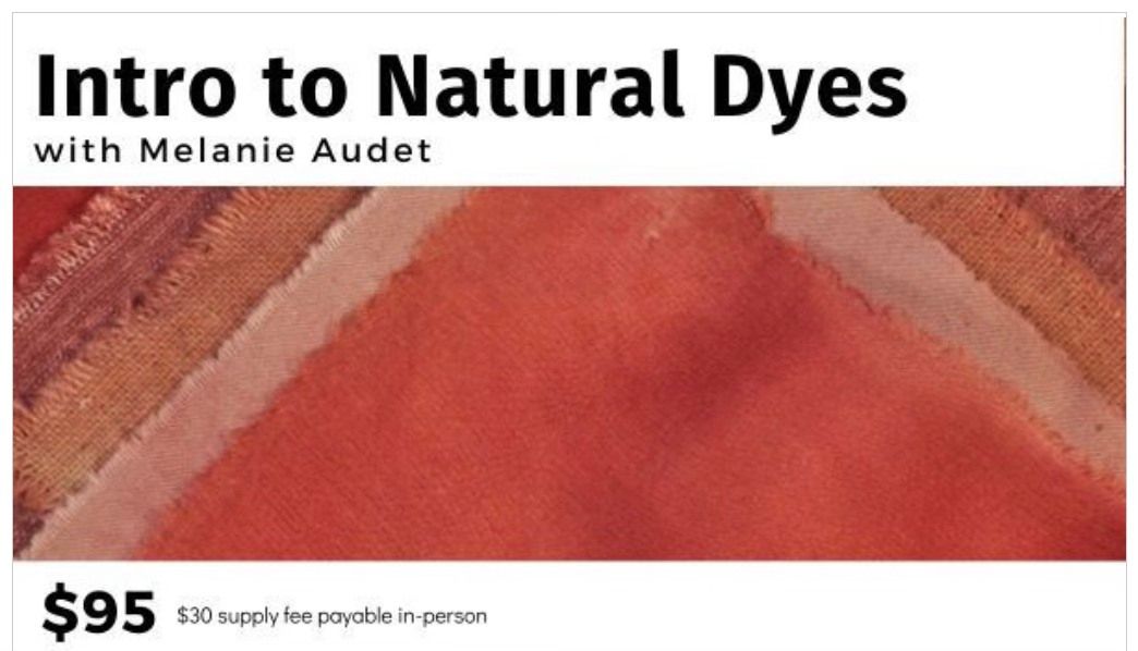 Intro to Natural Dyes $95 + $30 Supply Fee 