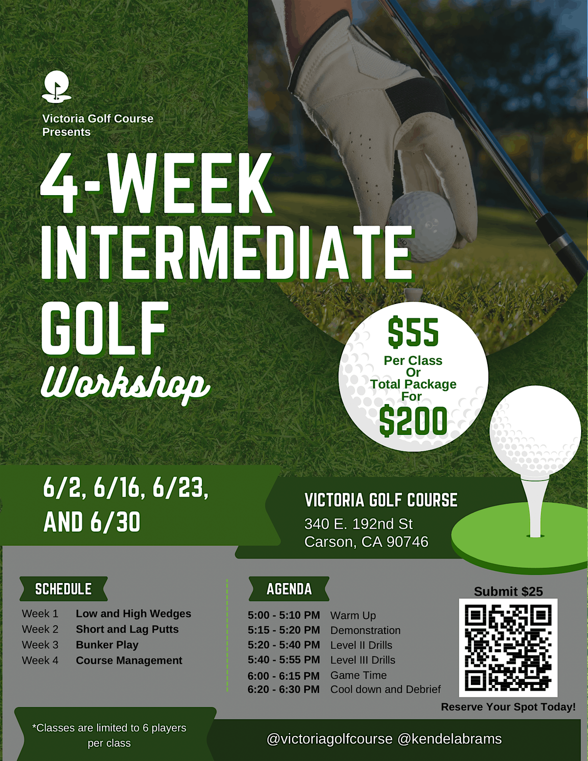 4-Week Intermediate Golf Series