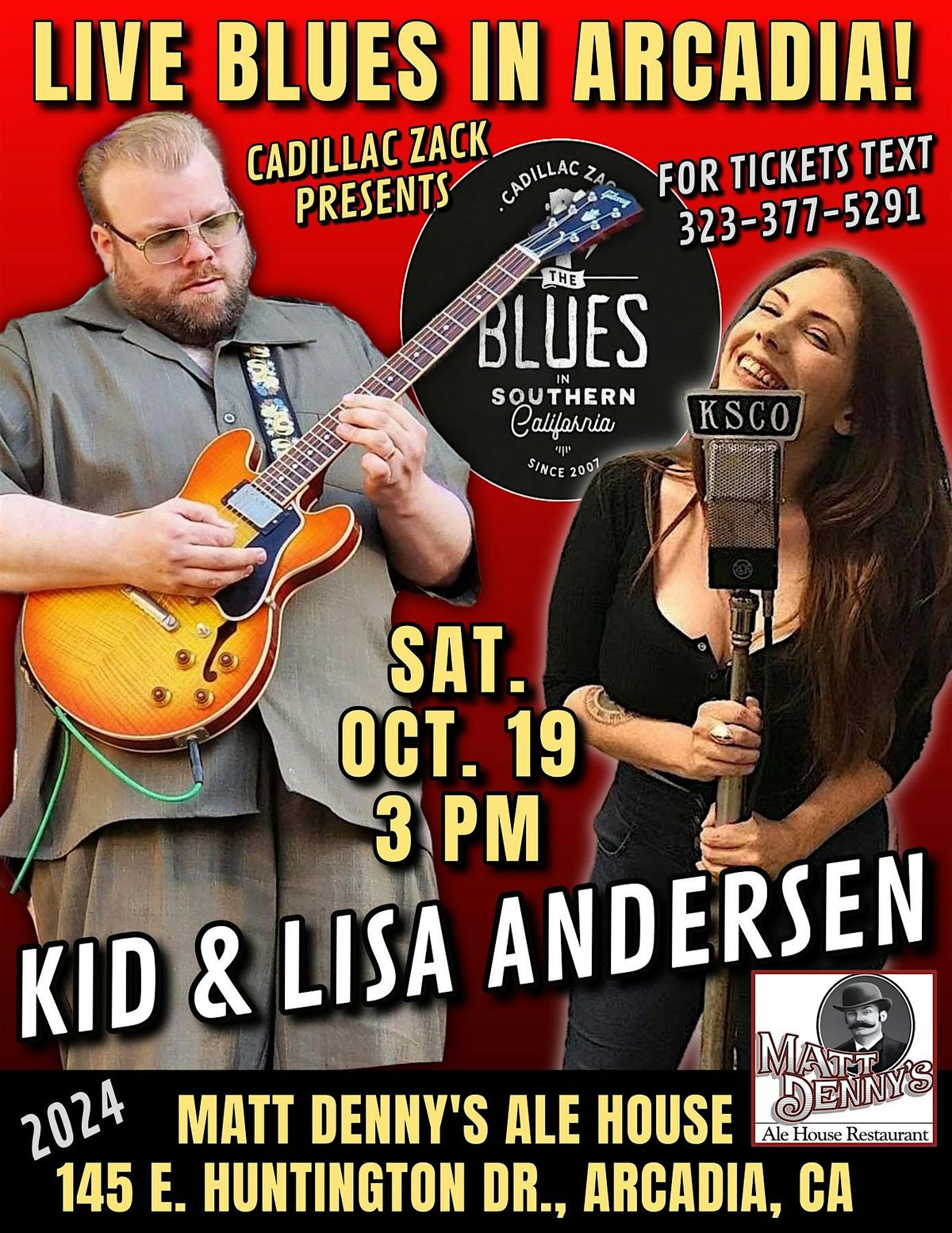 KID ANDERSEN BAND featuring LISA ANDERSEN - Blues Masters - in Arcadia!