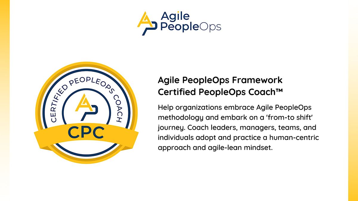 APF Certified PeopleOps Coach\u2122 (APF CPC\u2122) | Jun 10-14, 2024