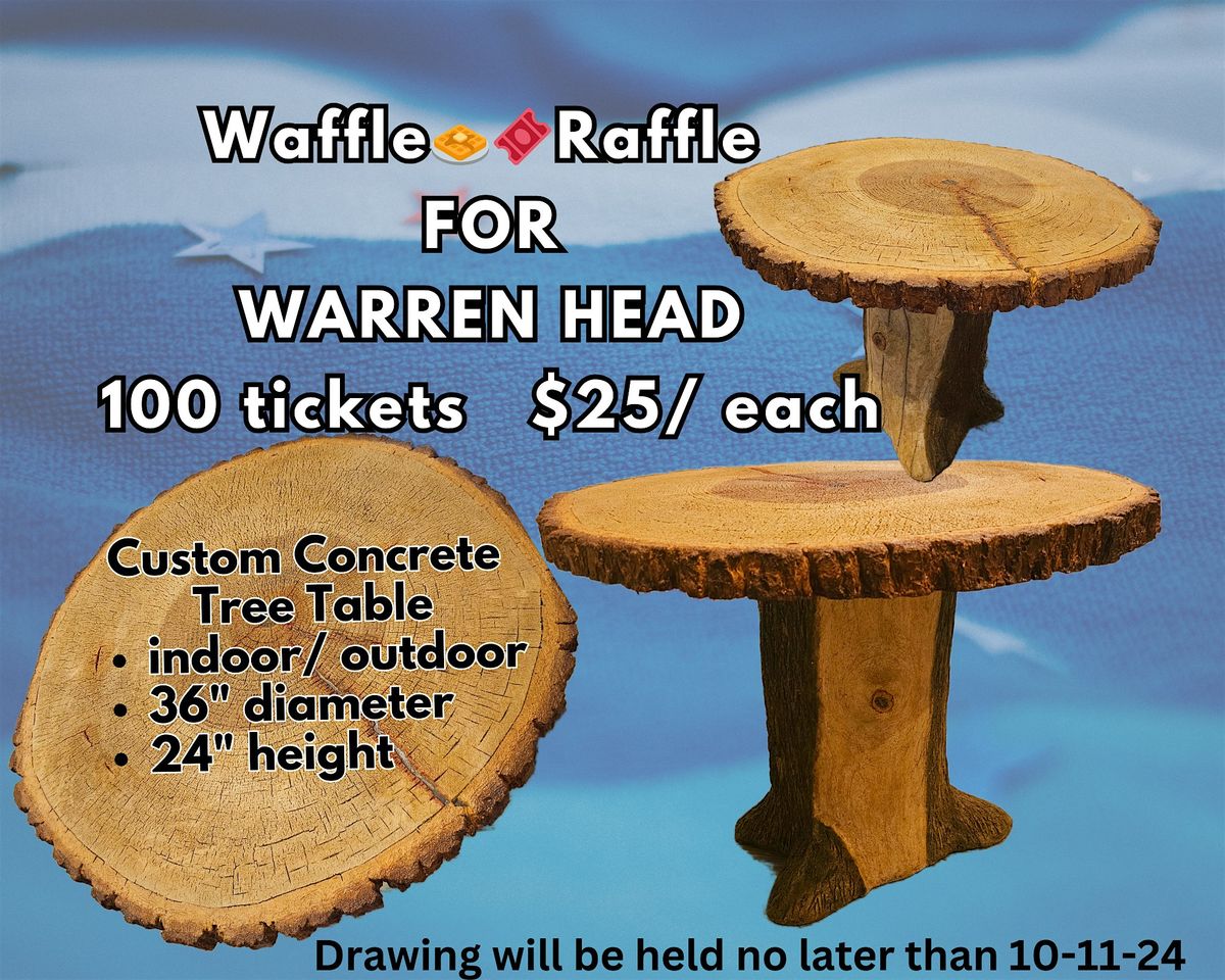 Concrete Tree Trunk Coffee Table RAFFLE for Warren Head