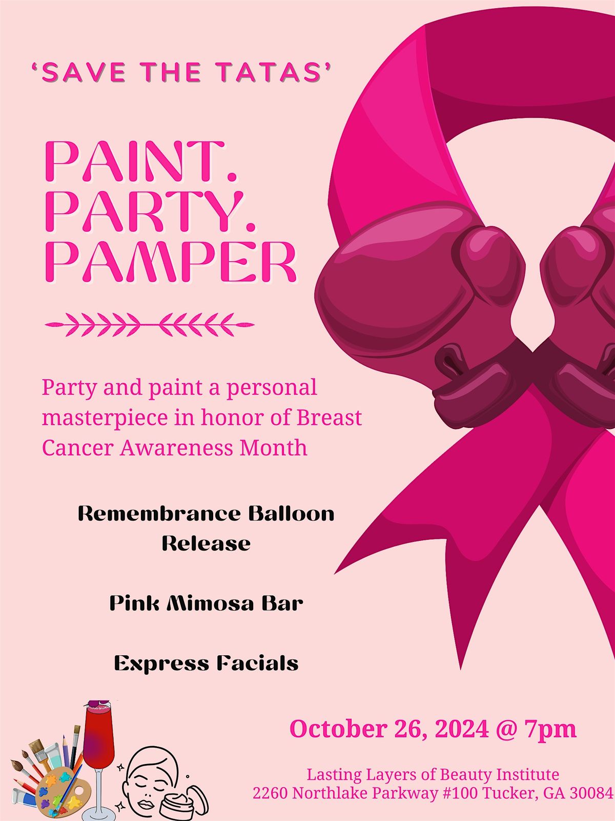 SAVE THE TATAS! PAINT. PARTY.PAMPER