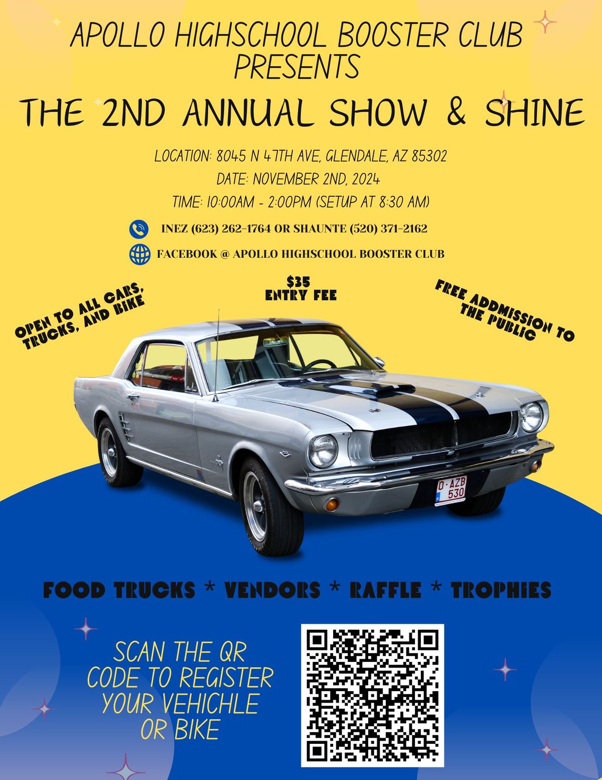 Apollo High School Booster Club Presents The 2nd Annual Show & Shine!