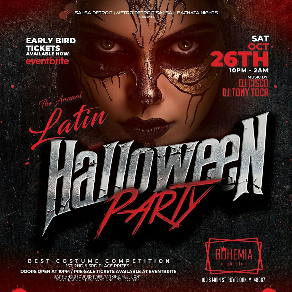 The Annual Latin Halloween Party 2024 at Bohemia Nightclub