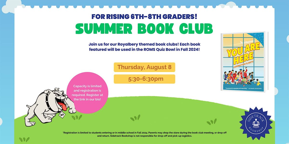 Royalbery Book Club for Rising 6th-8th Grades: You Are Here