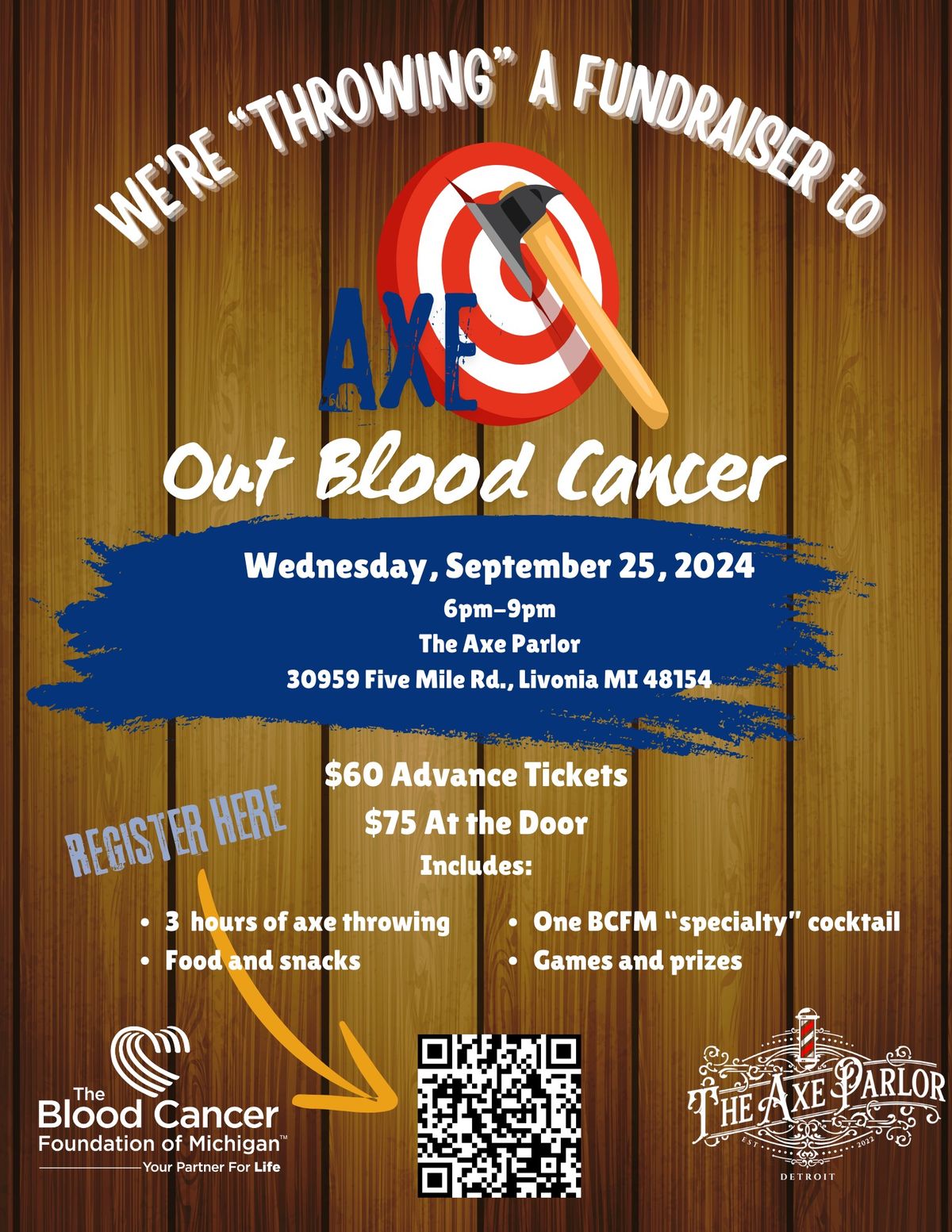 Axe Out Blood Cancer Fundraiser for The Blood Cancer Foundation of Michigan