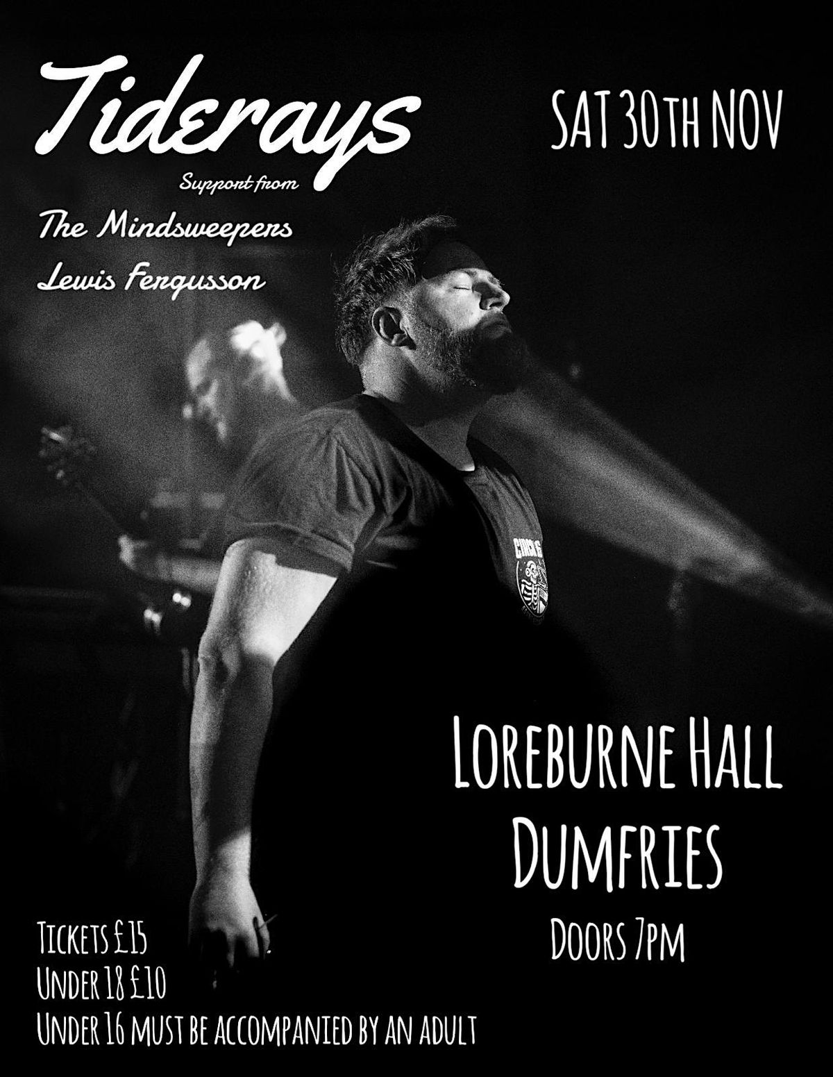 Tiderays, Loreburn Hall. Plus, The Mindsweepers & Lewis Fergusson