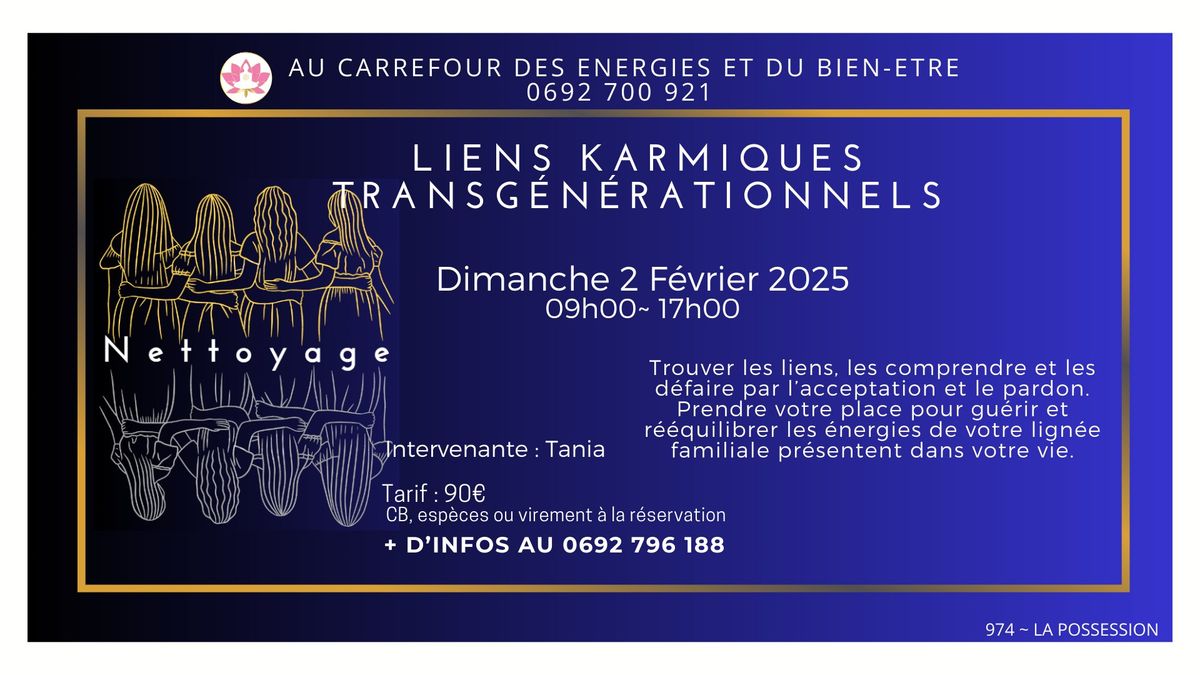 Liens karmiques transg\u00e9n\u00e9rationnels, atelier