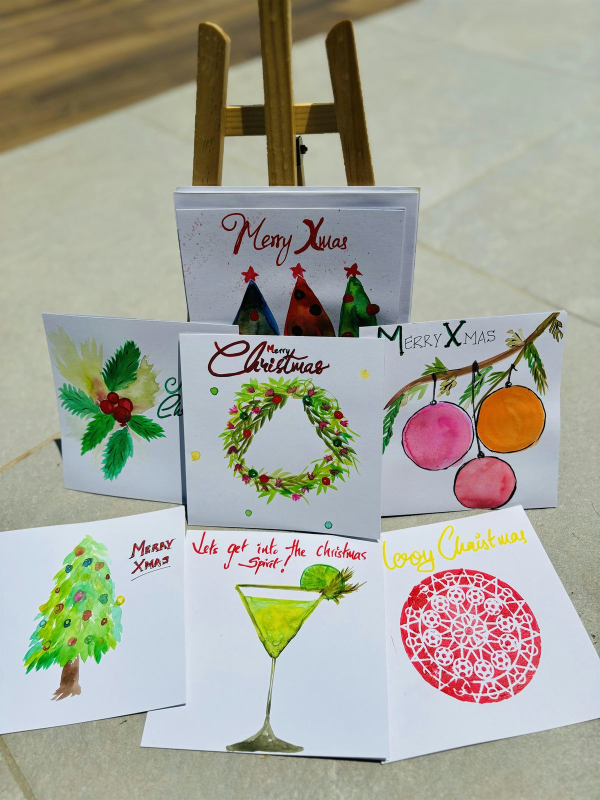 Handmade Christmas Cards - Watercolour painting class