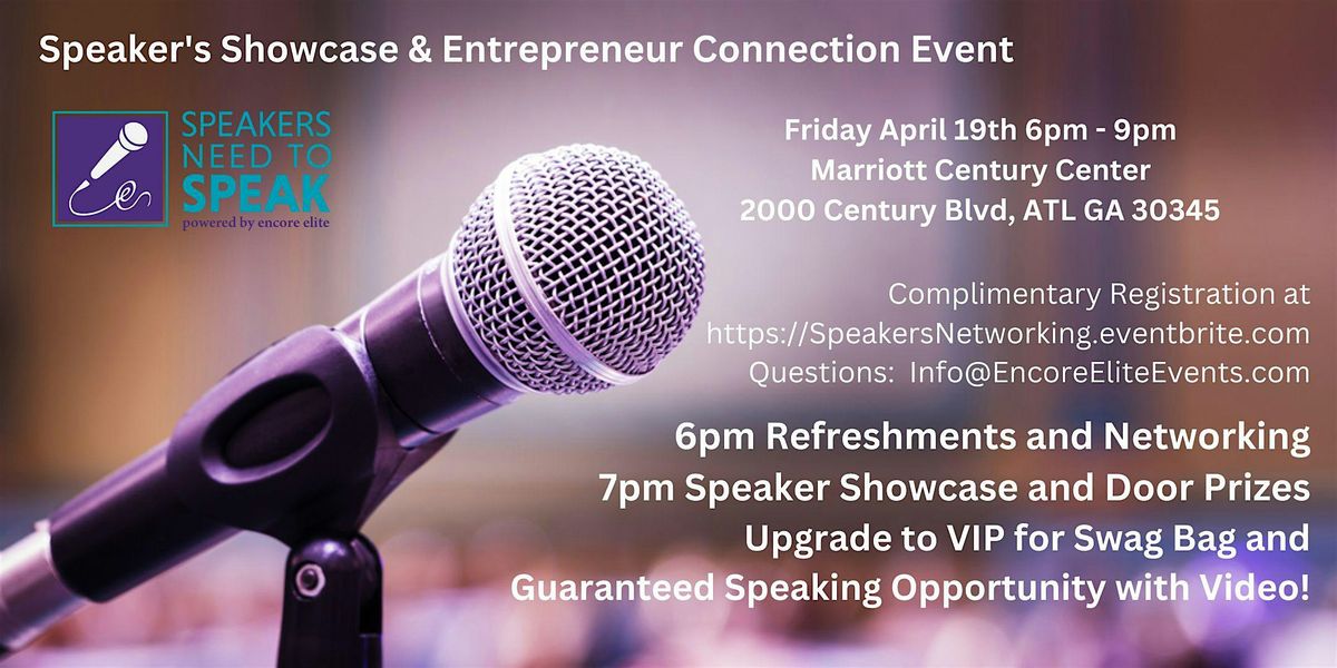 Speaker's Showcase & Entrepreneur Connection Event