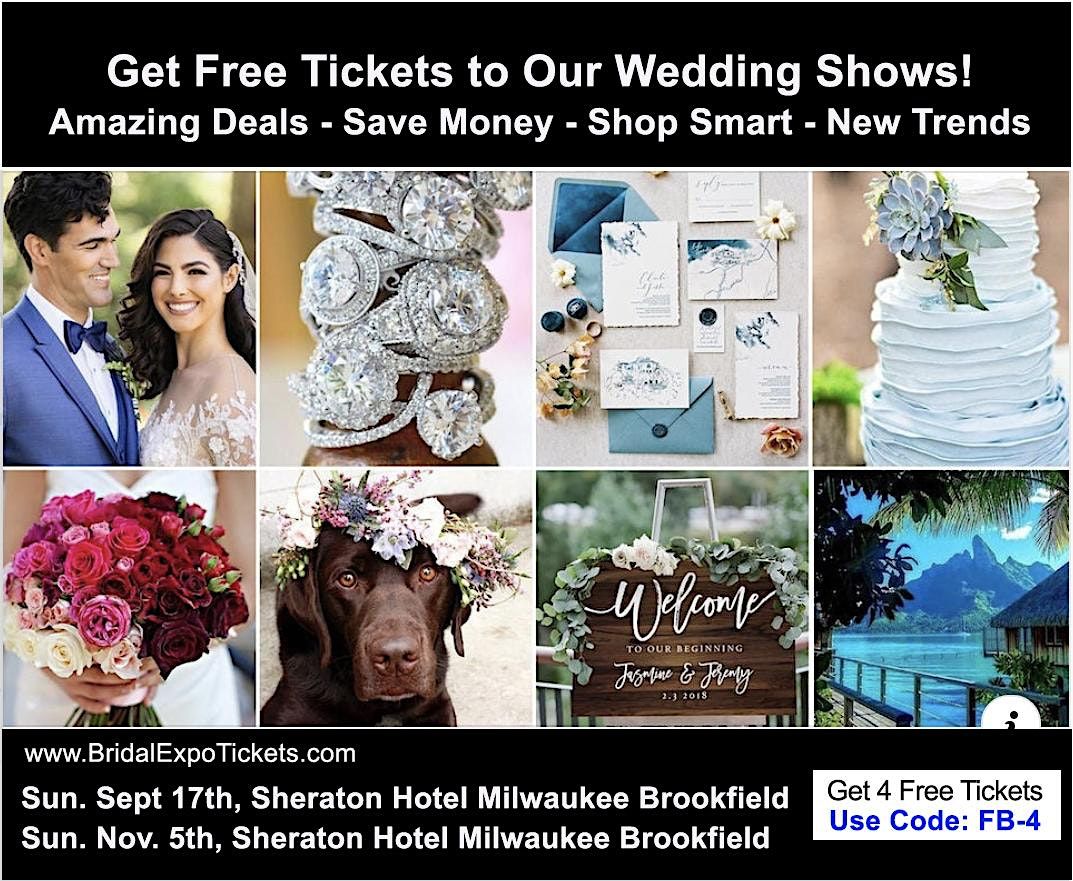 Bridal Expo Milwaukee, Sun., November 3rd,  Marriott Hotel, Waukesha, WI