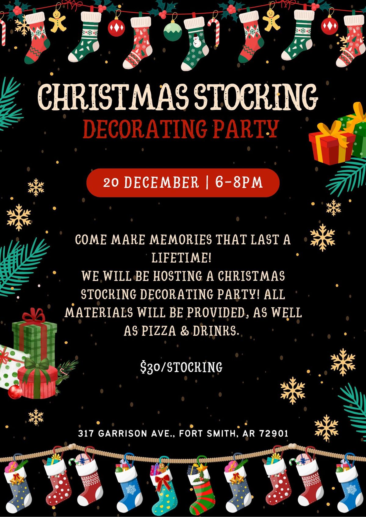 Christmas Stocking Decorating Party