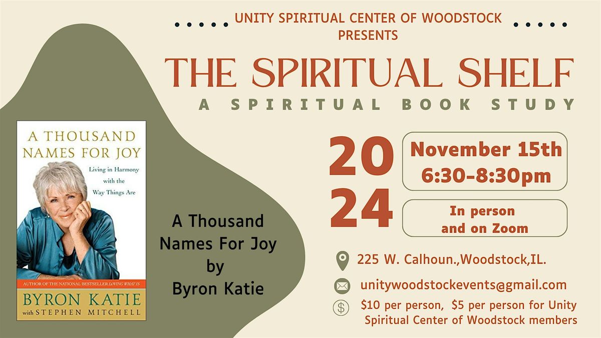 The Spiritual Shelf: A Spiritual Book Study Katie Byron