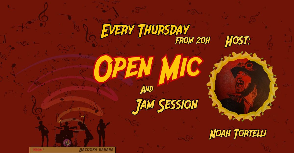 Bananas Open Mic + Jam Session - Hosted by Noah Tortelli