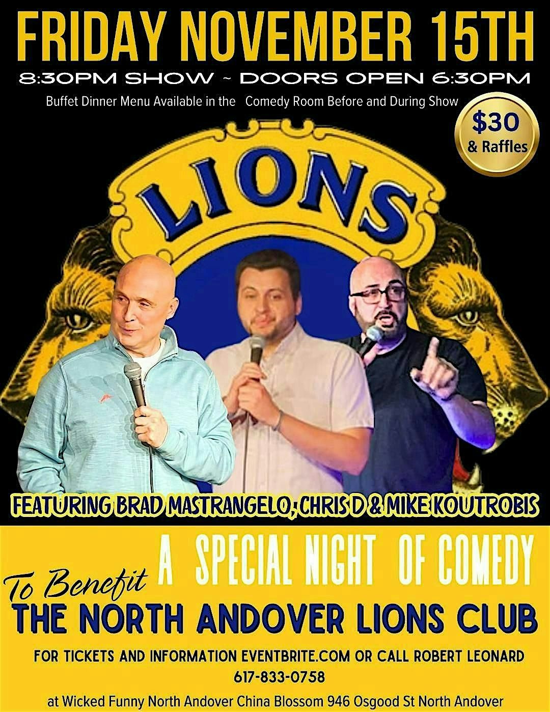 A Special Night of Comedy hosted by the North Andover Lions Club