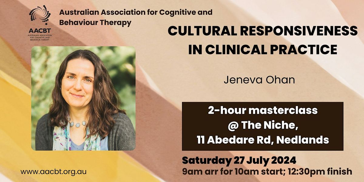 Cultural responsiveness in clinical practice - Masterclass - Perth