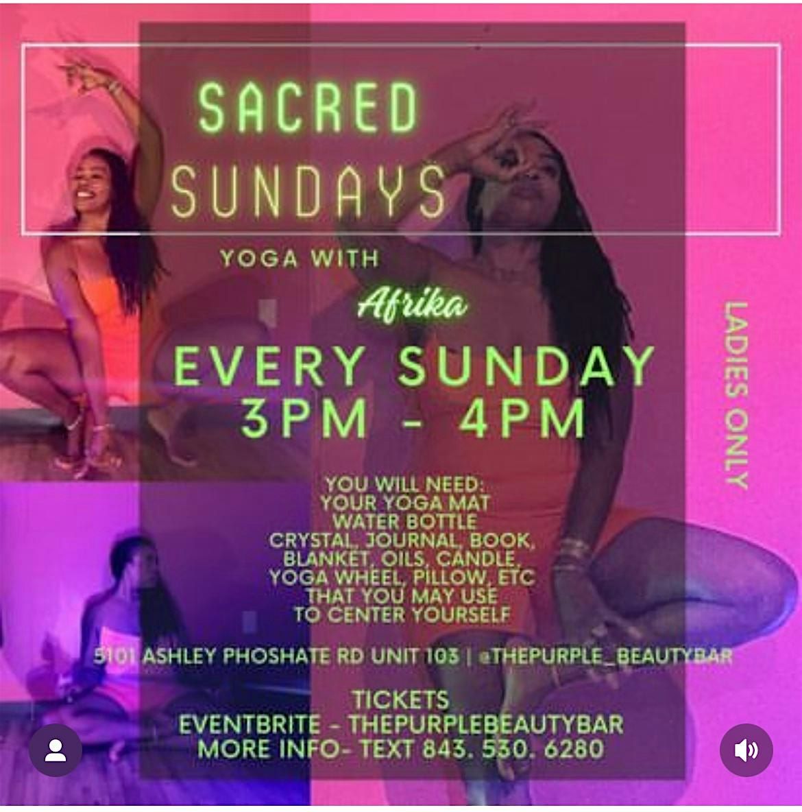 Sacred Sundays Yoga with Afrika