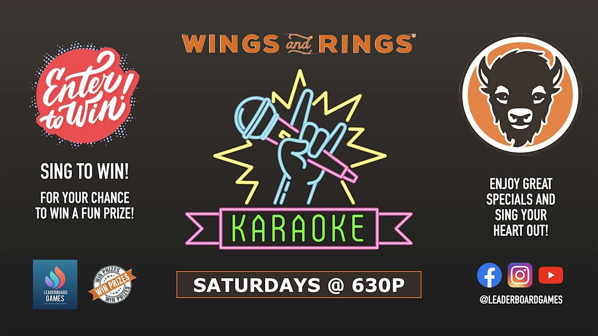 Karaoke Night | Wings and Rings - North Port FL - Saturdays at 630p