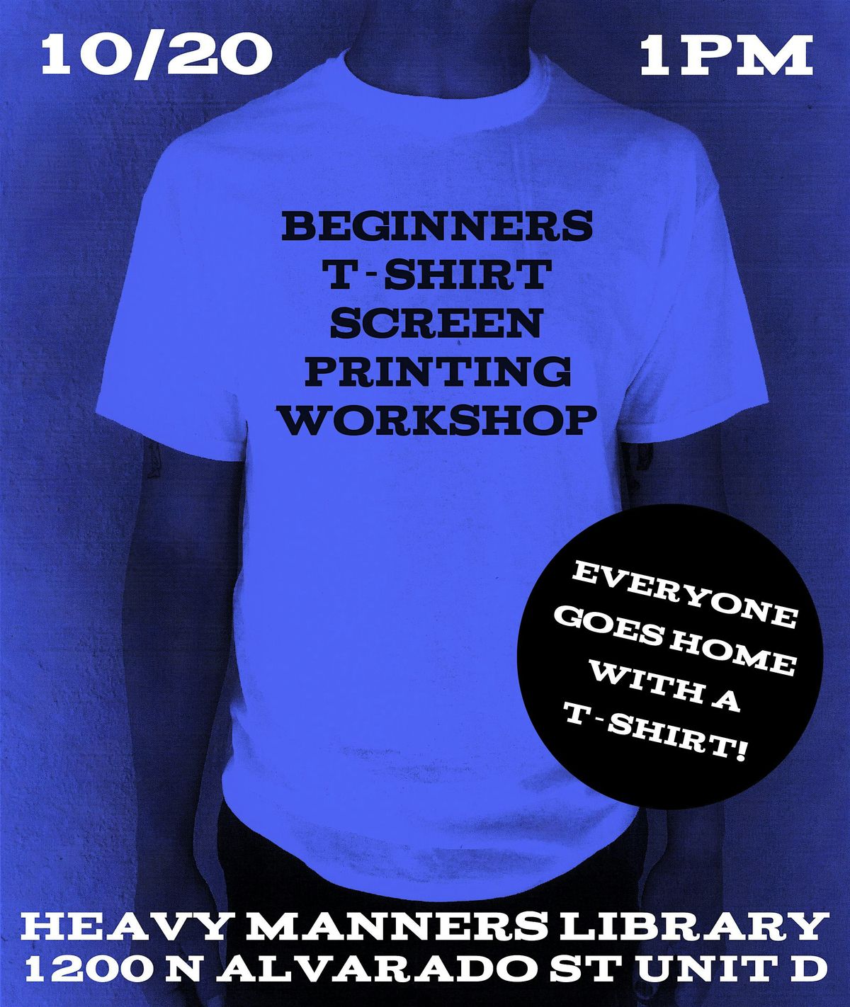 Beginners T-shirt Screen Printing Workshop (10\/20)