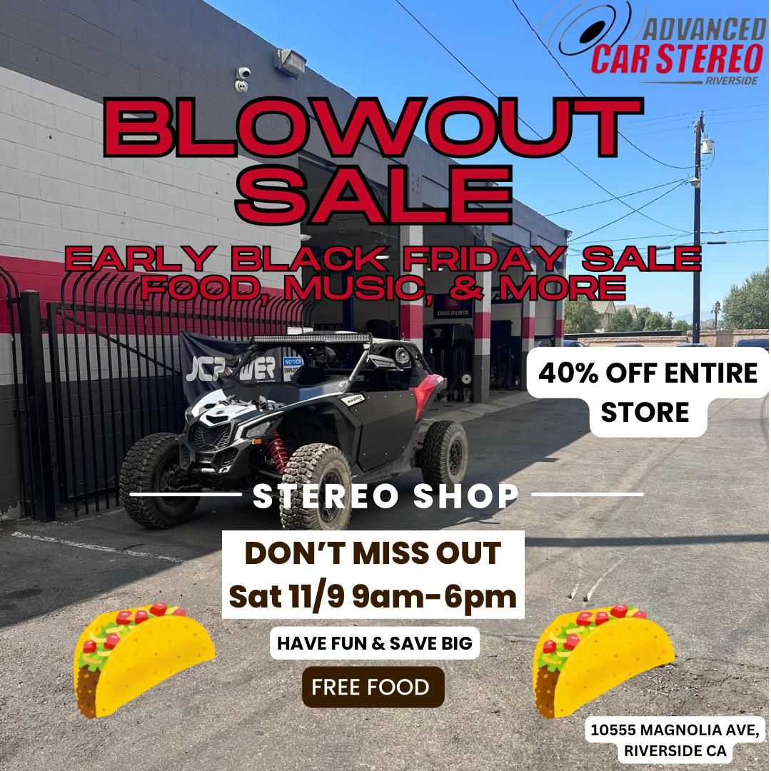 Taco Event & Major Sales at Advanced Car Stereo!