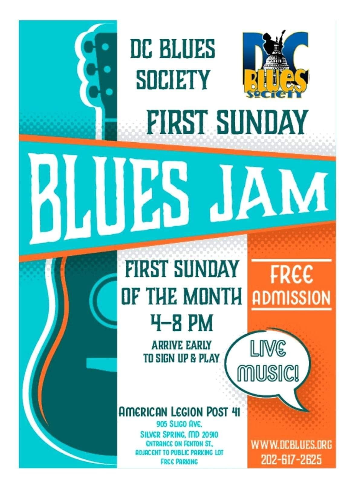 DCBS 1st Sunday Blues Jam:  March 2025