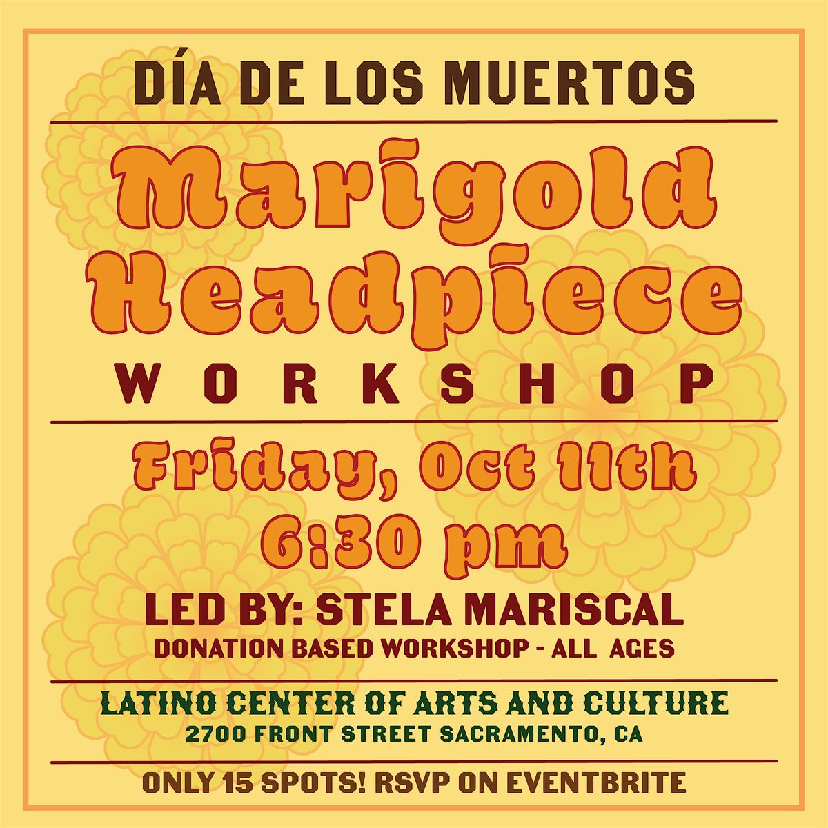 Marigold Headpiece Workshop