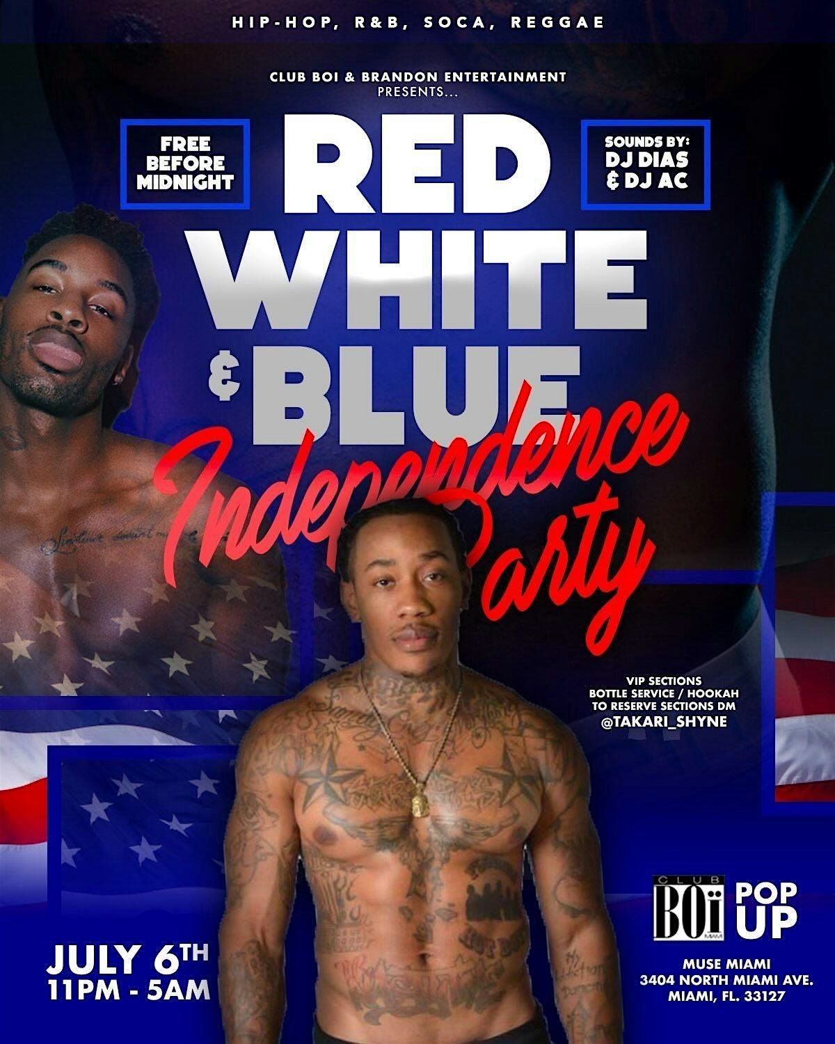 RED WHITE & BLUE INDEPENDENCE PARTY