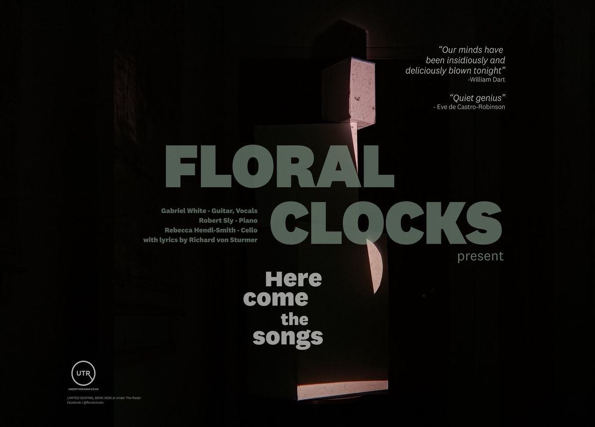 Floral Clocks LIVE at the 13th Floor - a \u2018salon\u2019 presentation with guests and Q&A