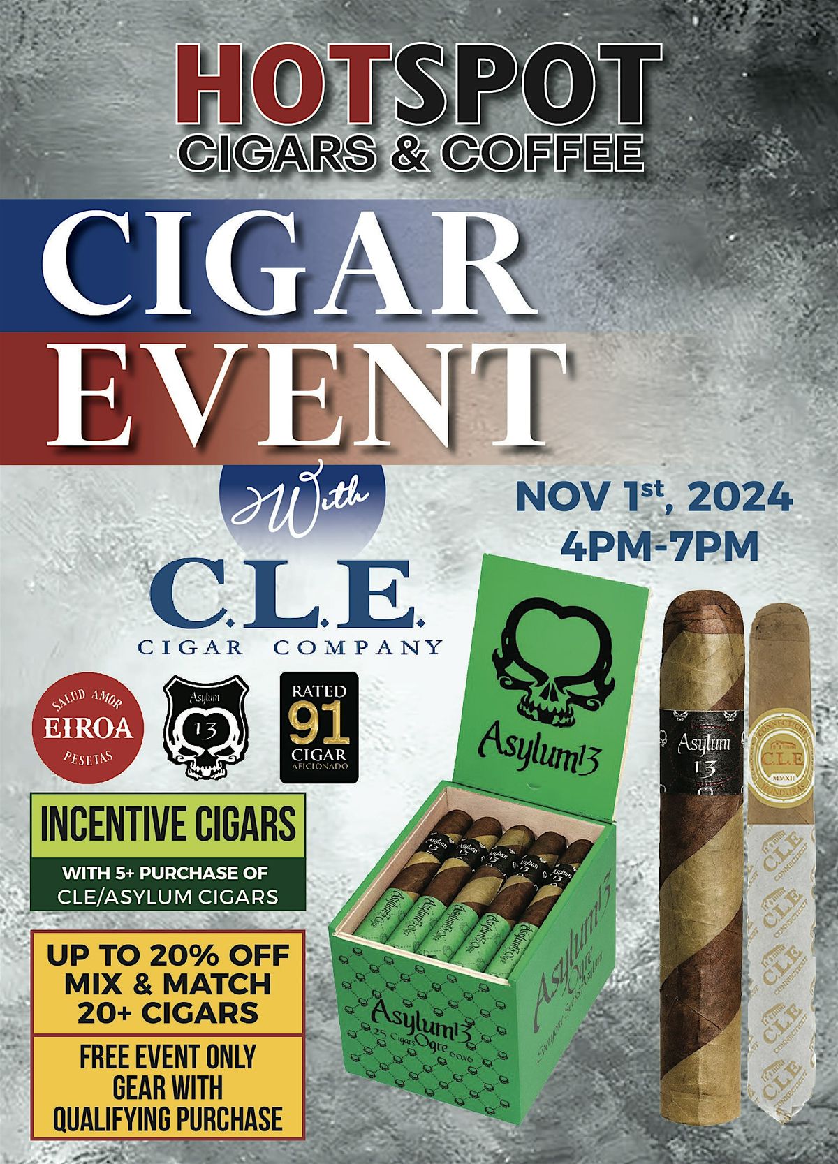 Cigar Event with CLE\/Asylum Cigar Company