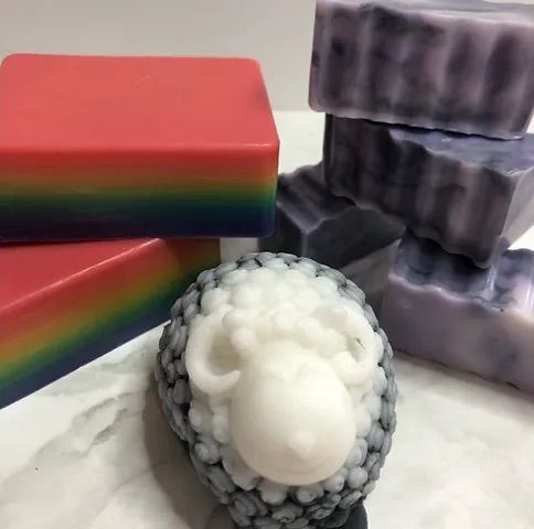 Sheep and rainbow soap making workshop