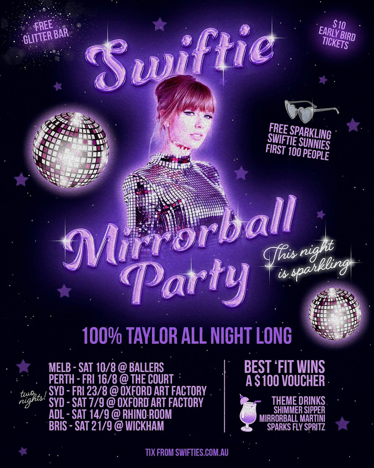 Swiftie Mirrorball Party: This Night is Sparkling Perth