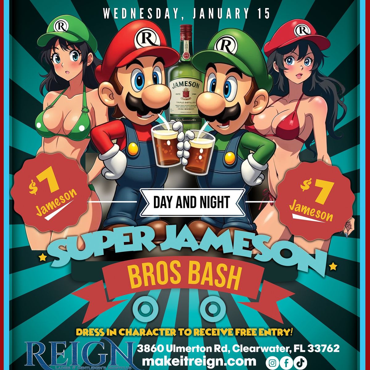 Super Jameson Bros Bash at REIGN