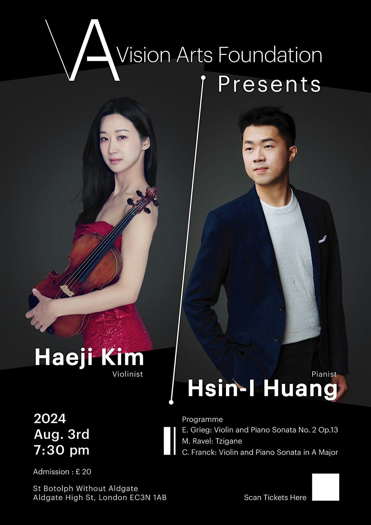 Violinist Haeji Kim & Pianist Hsin-I Huang