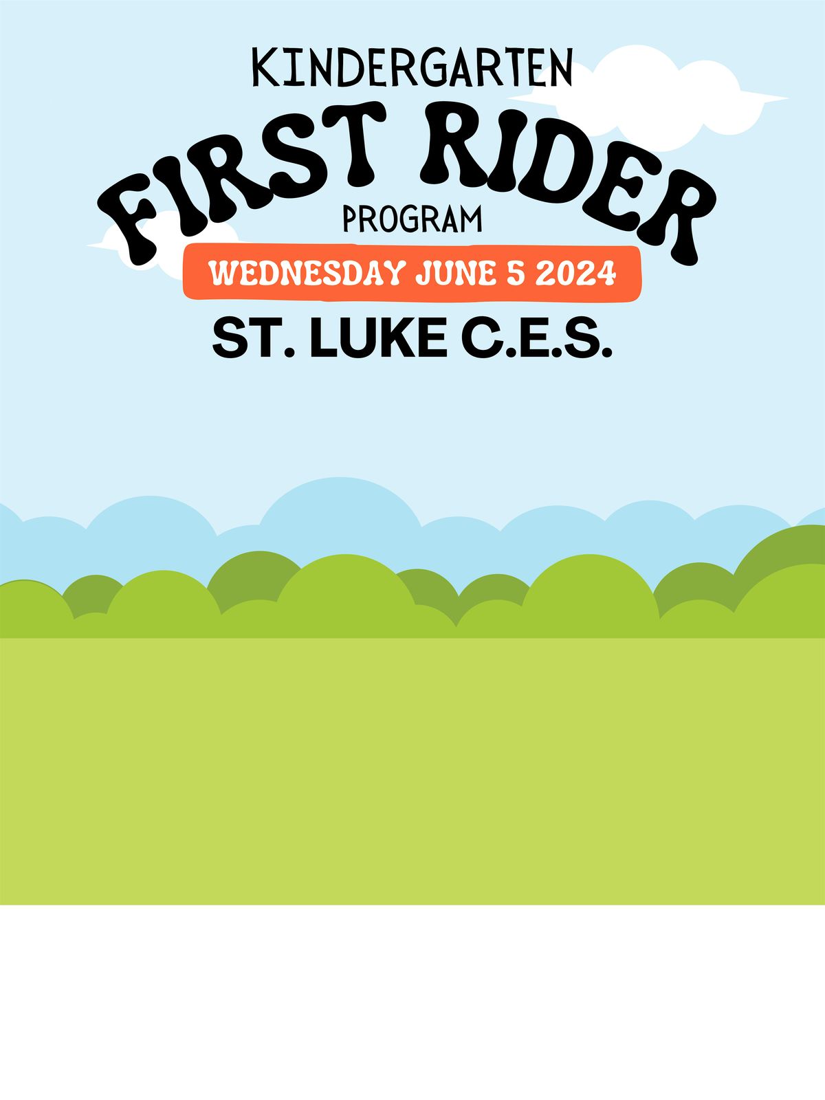 First Rider Program - St. Luke C.E.S. Waterloo, ON (5:30 PM Session)