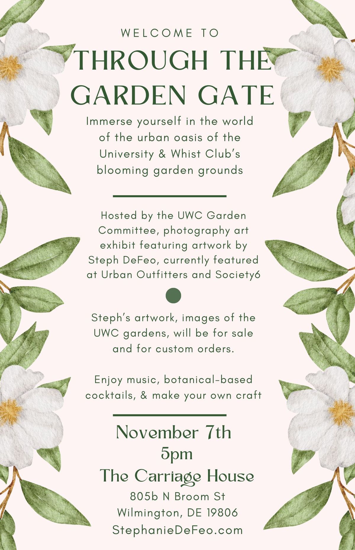 Save the Date: Through the Garden Gate Photography Exhibit