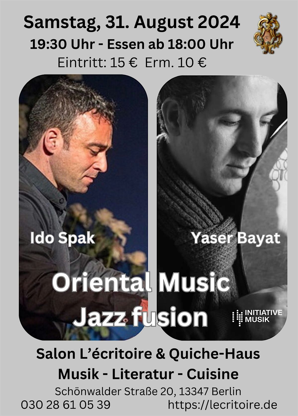 Oriental Music Jazz fusion mit Ido Spak und Yaser Bayat